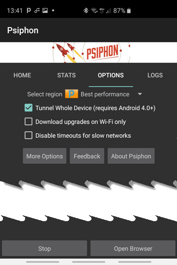   مرورگر psiphon 