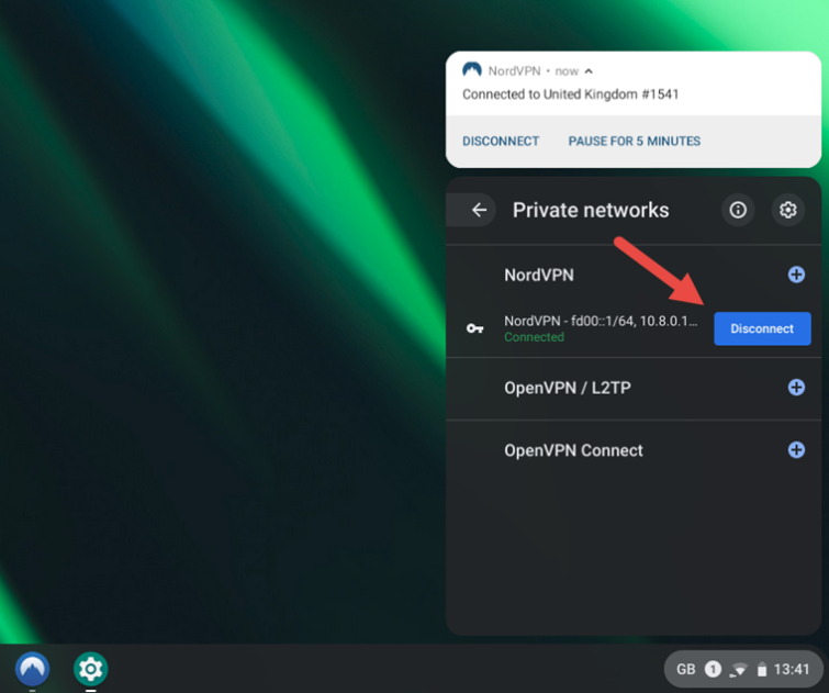  از VPN جدا شوید 