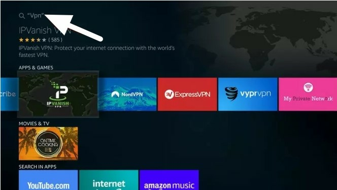 در تلویزیون آتش جستجو کنید