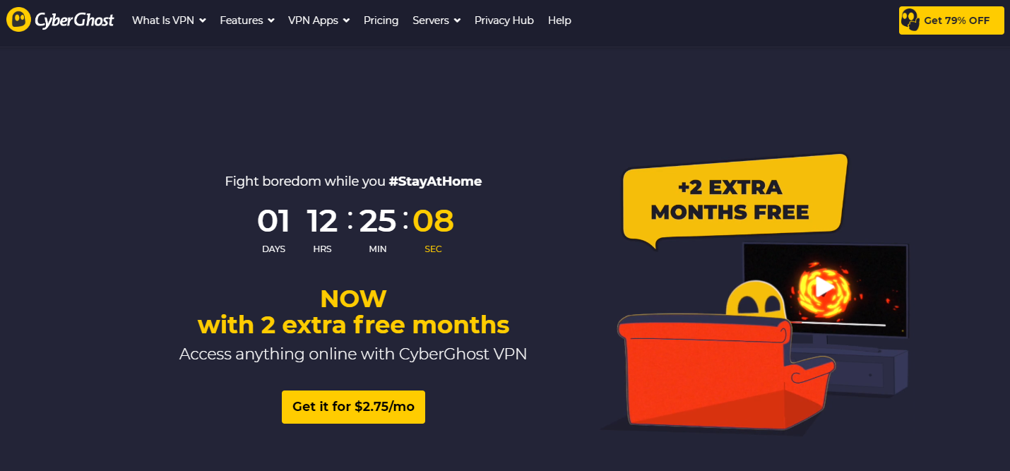   وب سایت CyberGhost VPN 