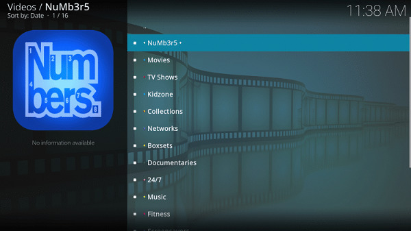numbers-kodi-addon" width="600" height="337" srcset="//144839-418331-2-raikfcquaxqncofqfm.stackpathdns.com/wp-content/uploads/2020/08/numbers-kodi-addon.jpg 600w, //144839-418331-2-raikfcquaxqncofqfm.stackpathdns.com/wp-content/uploads/2020/08/numbers-kodi-addon-300x169.jpg 300w" sizes="(max-width: 600px) 100vw, 600px"/>

<p>Number Kodi is a simple Kodi addon, specifically developed for Movies and TV Shows. However, there are two other sections that are included on its menu i.e. Boxsets and Networks.</p>
<p>The Network section contains categories of streaming channels such as Netflix, ABC, AMC, Amazon, etc.</p>
<p>The Boxsets option includes a list of Movie categories i.e., Action, Adventure, Anime, etc. Lastly, you will also find Documentaries for viewing.</p>
<p>Repository: Cellar Door TV Repo</p>
<p>Source: http://cellardoortv.com/repo/</p>
<p>Developer: [Brackets]</p>
<h3 id=