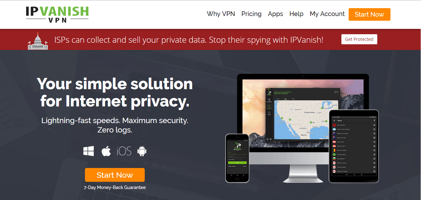  وب سایت بررسی IPVanish VPN 