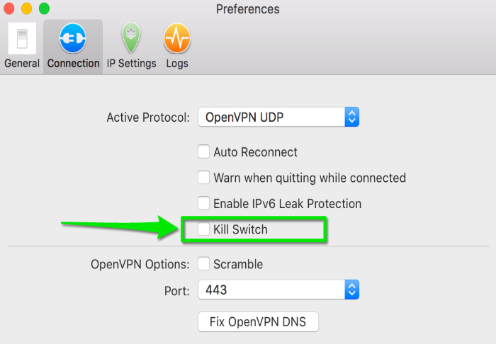 نحوه فعال سازی IPVanish Kill Switch برای macOS 