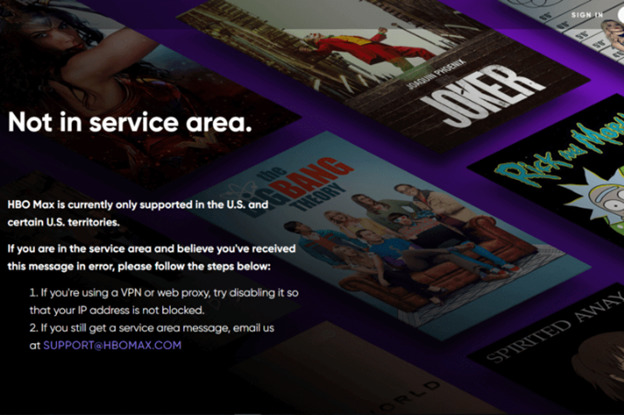   Hbo max geo-block error 